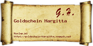 Goldschein Hargitta névjegykártya
