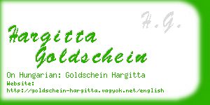 hargitta goldschein business card